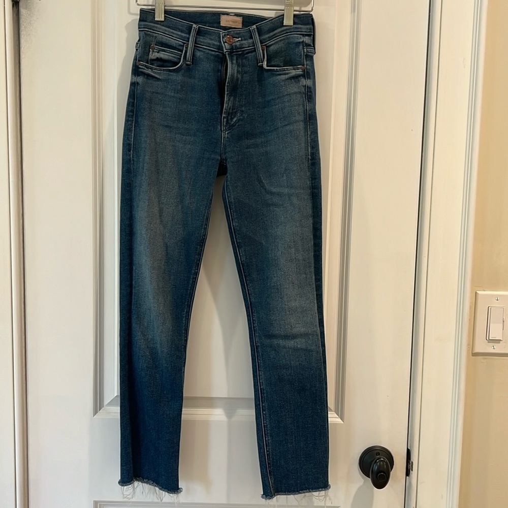 Mother Jeans, Mid Rise Dazzler Crop Fray, color We’re All In This Together